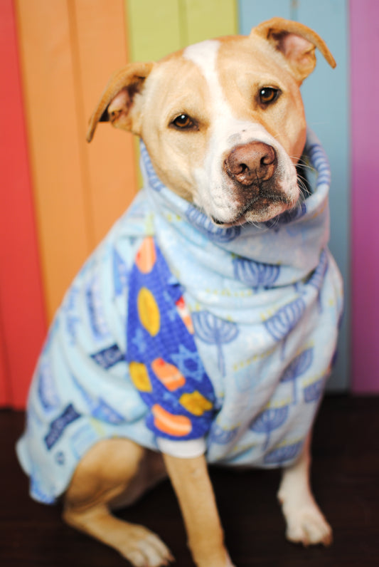 Happy Hanukkah mix and match long sleeve fleece dog sweatshirt