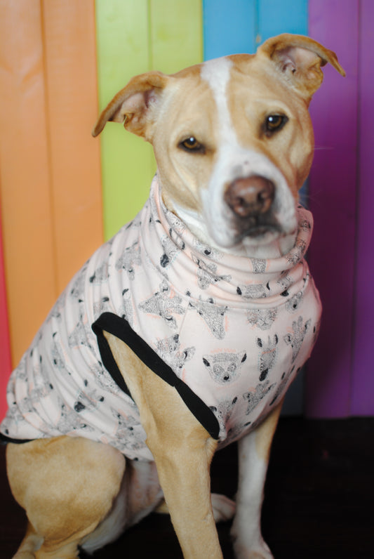 Safari animals print size medium stretchy dog tank top