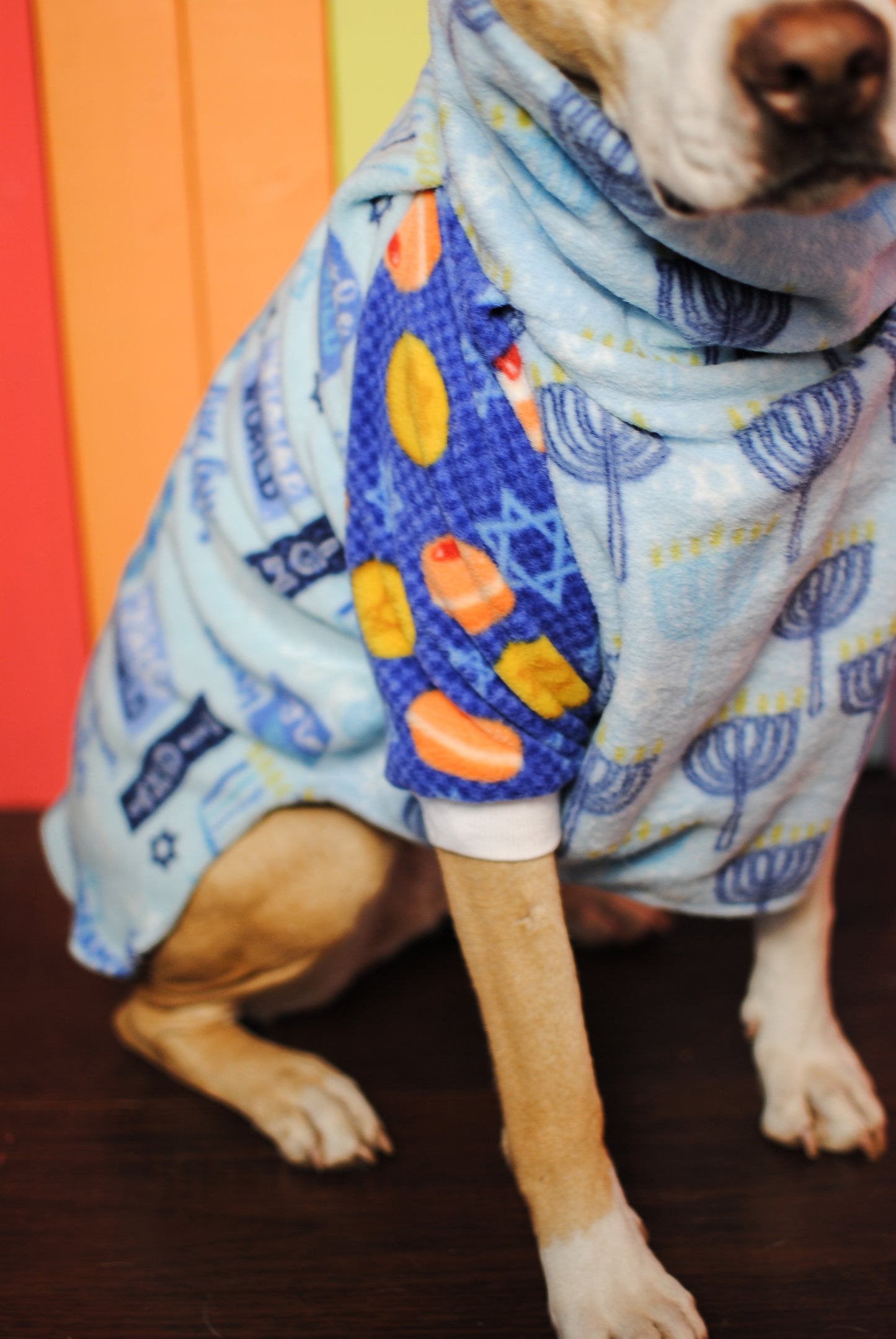Happy Hanukkah mix and match long sleeve fleece dog sweatshirt