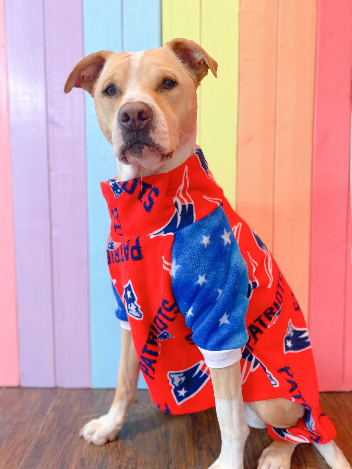 New England patriots size large dog onesie